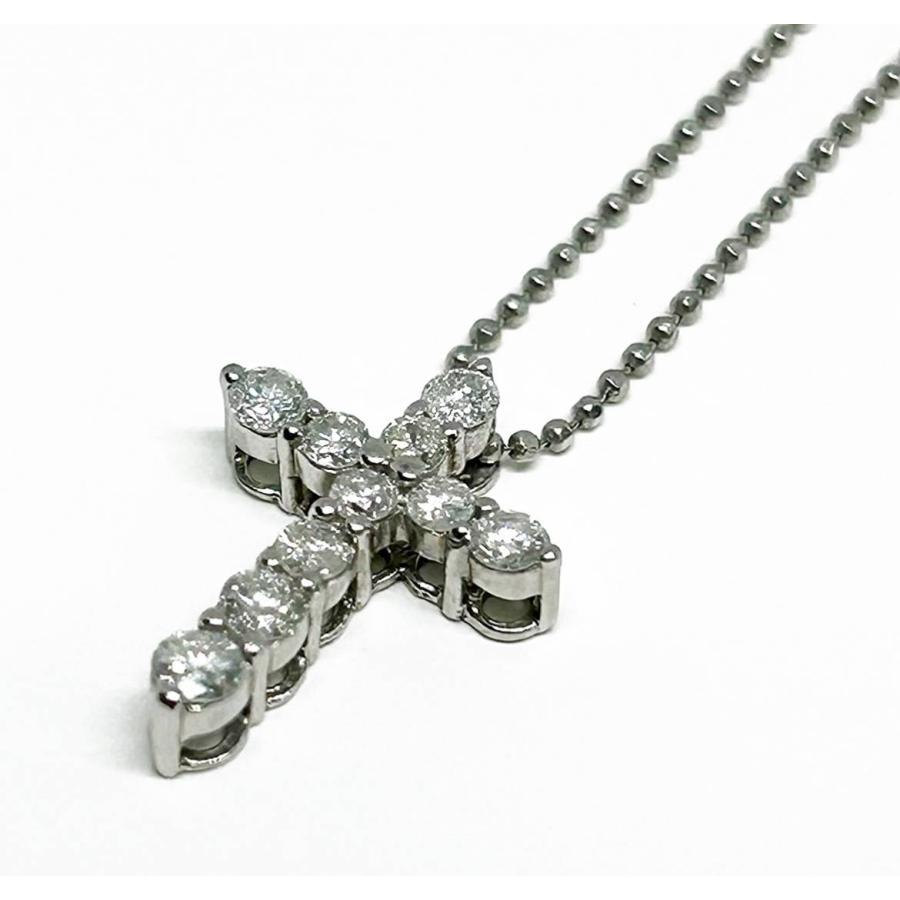 13-102】Pt850 Pt900 ダイヤモンド0.50ct ペンダントネックレス【菊地  