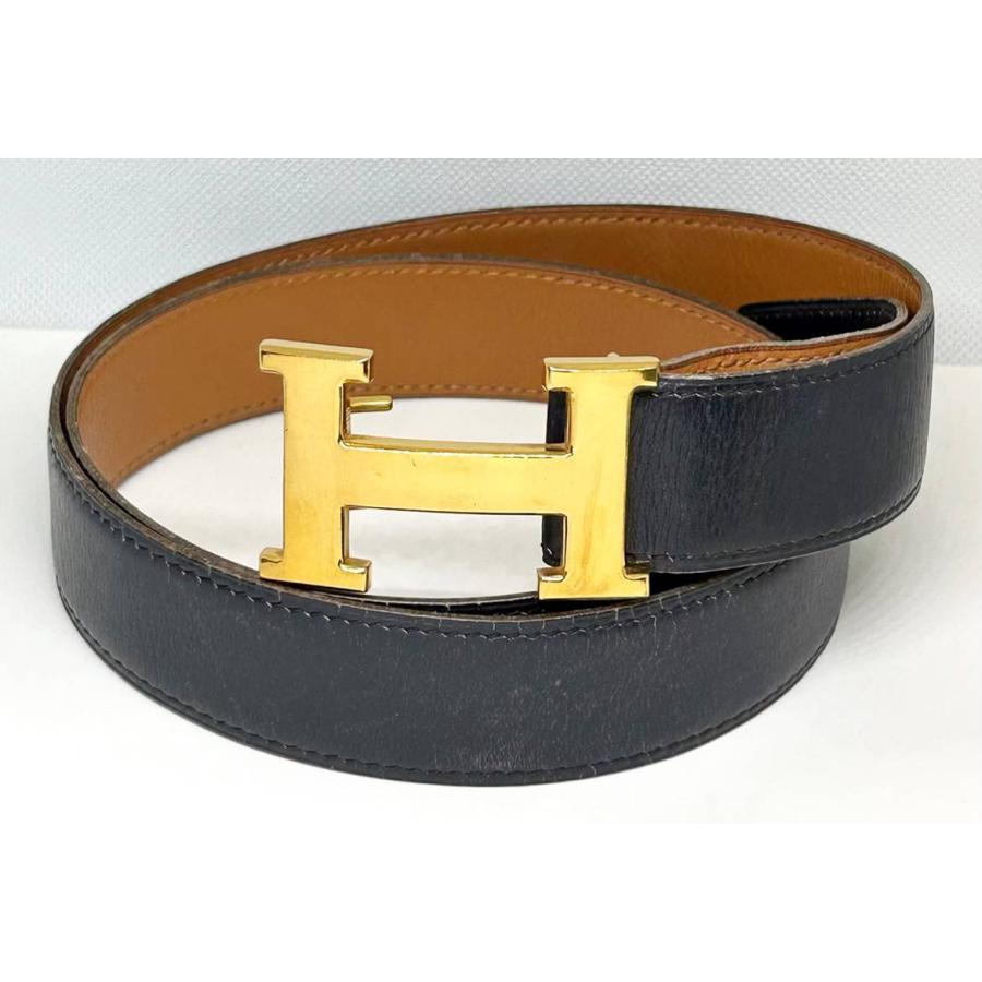 HERMES（エルメス） 【7-1】エルメス HERMES Hベルト ブラック【菊地