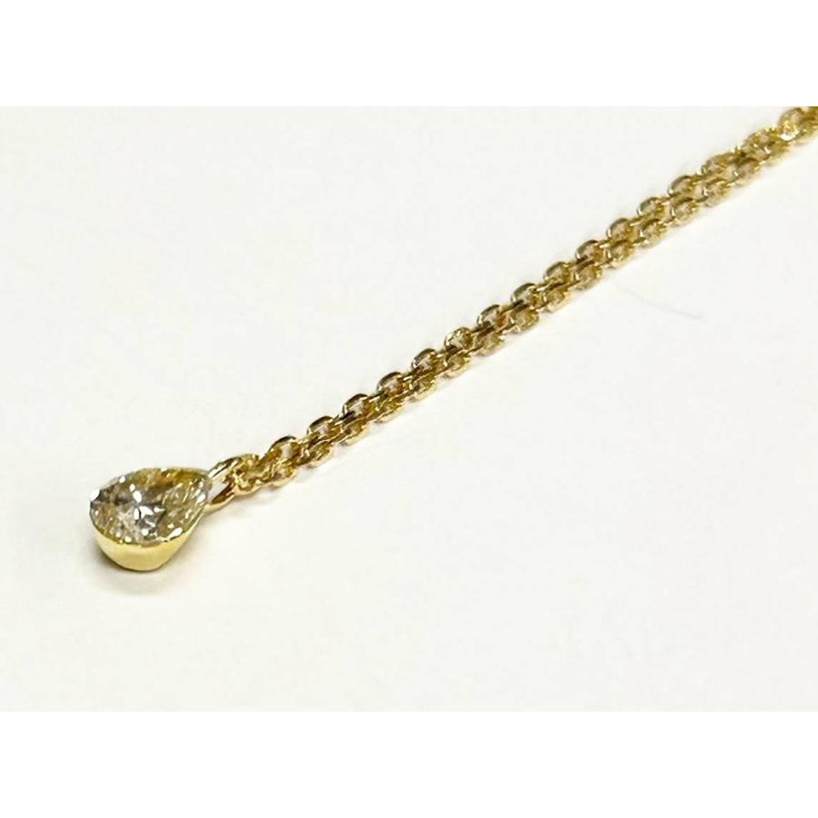 13-21】K18 ダイヤモンド0.1ct ペンダントネックレス【菊地質店 