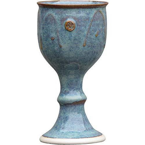 Handmade Wine Goblet Hand-Thrown Hand-Glazed in Ireland Measures 7