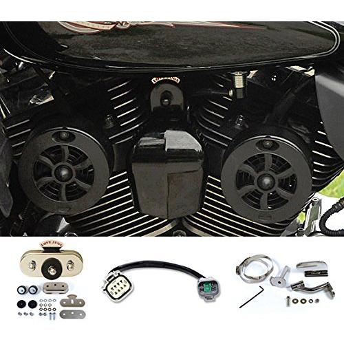 Love Jugs Coolmaster Gloss Black with Vibration Master%カーマ%Water Cool Frame Mount Kit and ADT V-Twin Engine Cooling System for 2014-2016 Water