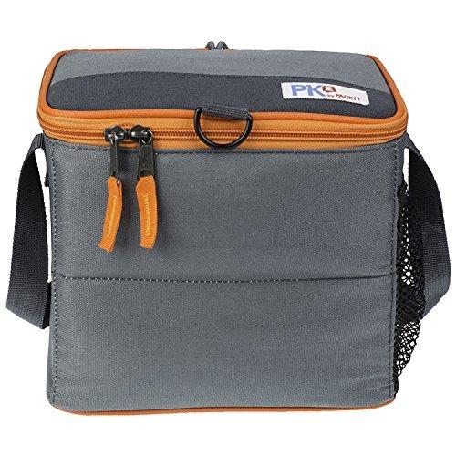 パックイット クーラーバック 6缶 グレー/オレンジ PK2-CC-GRY