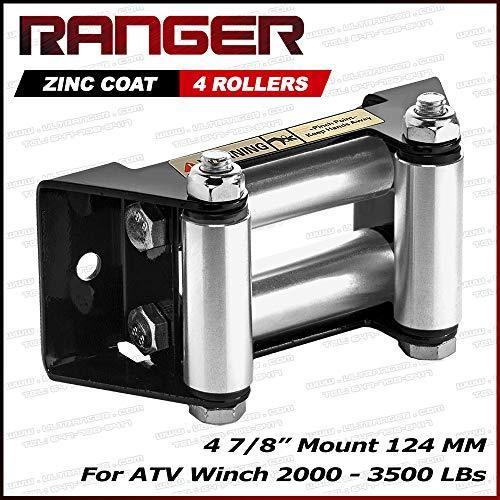 円 楽ギフ のし宛書 Ultranger Glossy Ranger Atv ウインチローラー フェアリード 4 7 8インチ 124mm マウント 00 3500ポンド Atvウインチ用 ブラック
