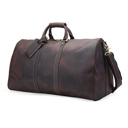 店革旅行用ダッフルバッグ茶色のウィークエンド車輪付きキャリーオン荷物バッグ