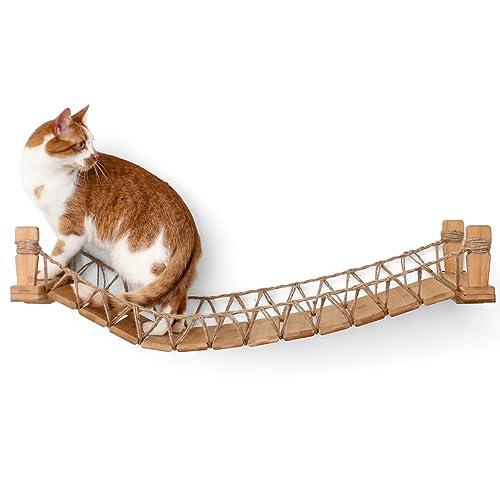CatastrophiCreations猫の橋の壁に取り付けられた遊びとペットのための布製のラウンジのおもちゃ猫の木