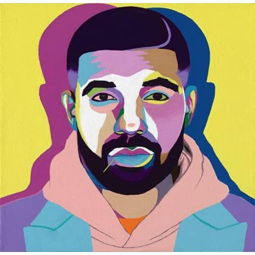 新品本物 art-Drake portrait Me-Drake Art-All Vakseen Art-オリジナルアクリルペインティング&ポップアートペインティングfor Decor Wall 日本画