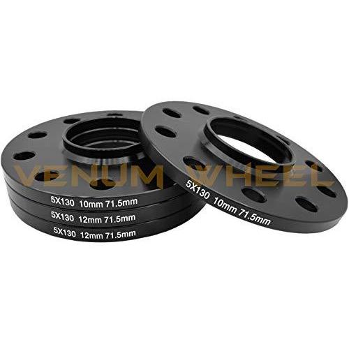 幅広type 4 Pc 5 x 130 mmハブ中心ホイールスペーサー|12 mm&25 mm厚
