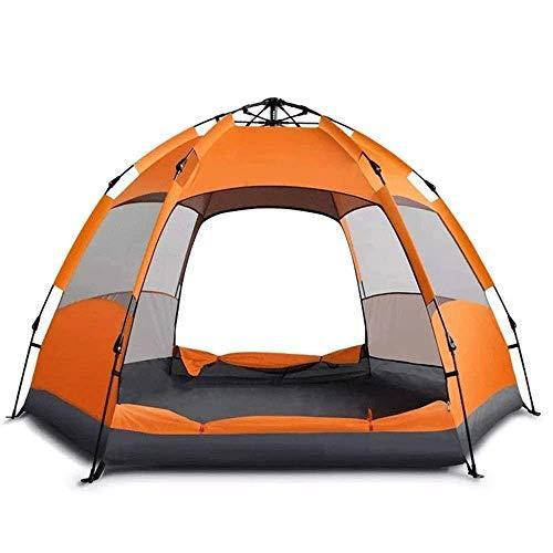 CHUNSHENN Camping Tentカーマ複数人用二層35人用六角ビッグテント屋外用レインプルーフ240 X 200 X 135