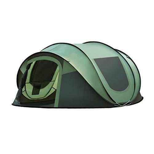JF-XUAN組み立てが簡単ポップアップテント完全自動早開き3-4人防水家族キャンプテント%カーンマ・グリーン