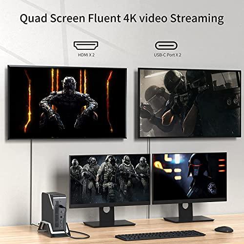 【最終値下げ】 MINISFORUM UM 580ミニPC AMD Ryzen 7 5800 Hプロセッサ、DDR 4 32 GB RAM 512 GB NVMe SSD、2 xHDMIおよび2 xUSB-C 4 K@60 Hz出力、2.5 G LAN、USB 3.2、A 【S2263612395】(80590円)