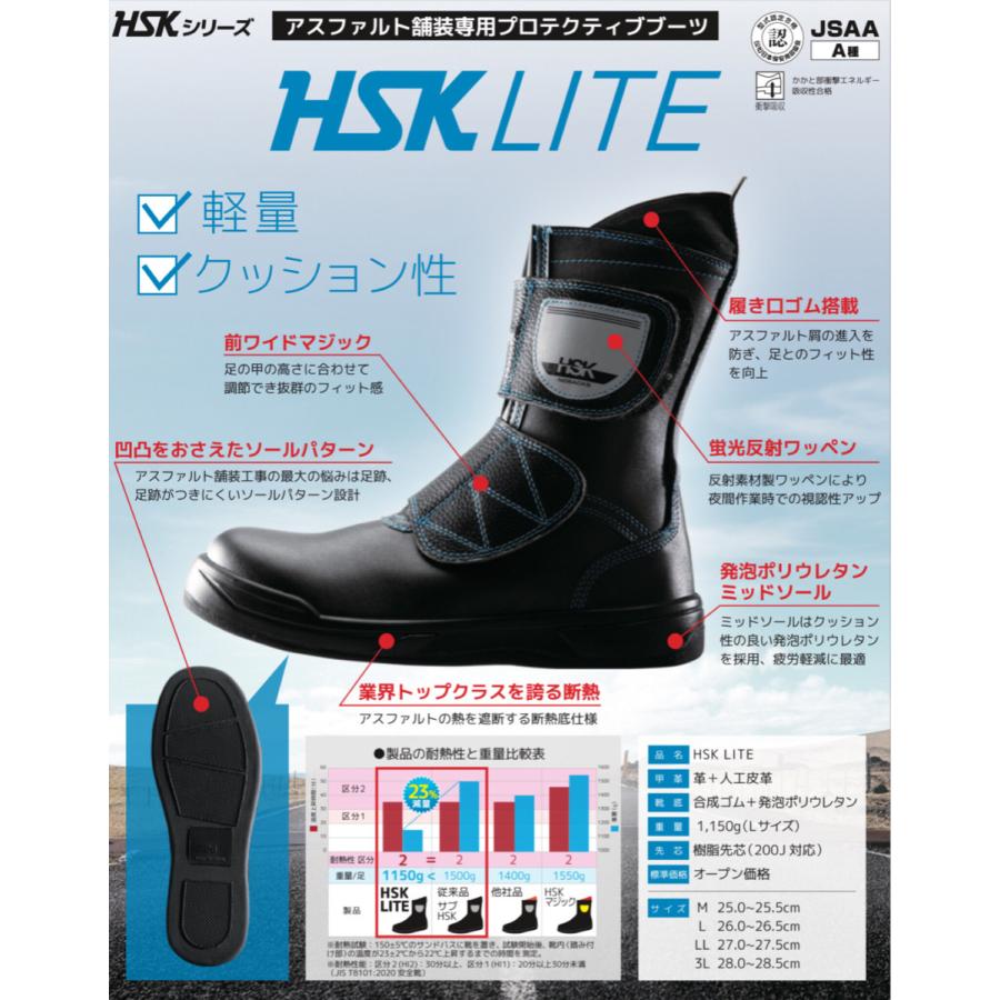 Nosacks ノサックス HSK LITE 安全靴 マジック 道路 舗装用 樹脂製 先 