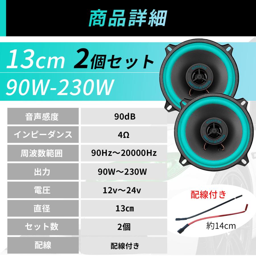 13cm 車 スピーカー カーオーディオ サブウーファー カースピーカー