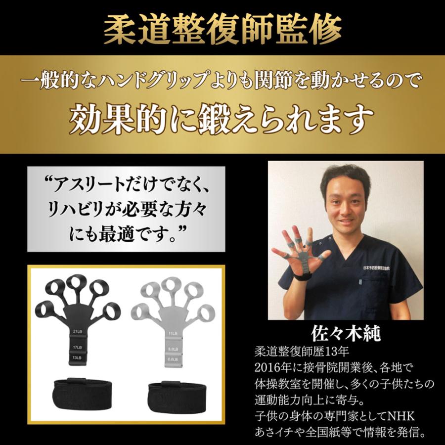 パワーグリップ・グローブ フィンガーパワー 筋トレ 指トレ 握力 トレーニング フィンガーパワー フィンガーエクササイザー 6つの強さ調節可能 パワー