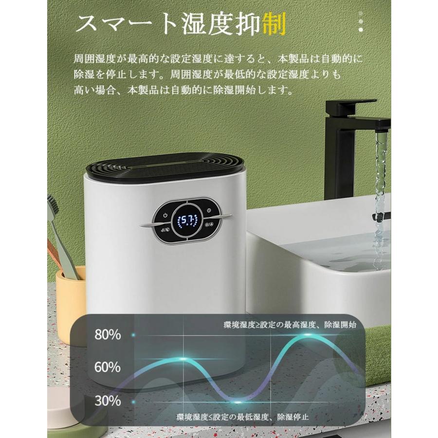 除湿機 小型 除湿器 コンパクト 1200ml イオン空気清浄 ペルチェ式