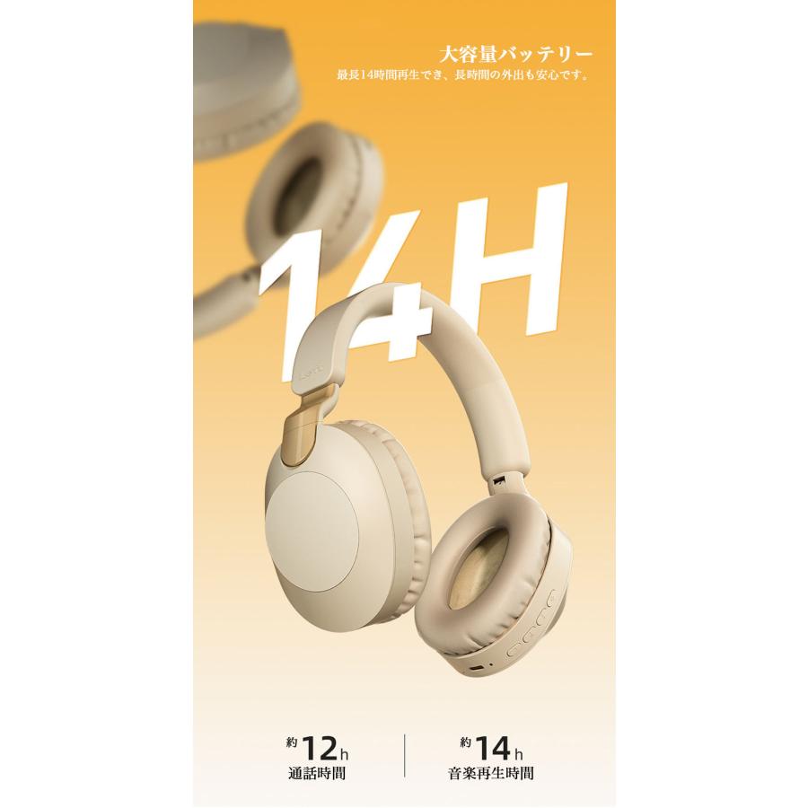 ワイヤレスヘッドホン 収納できるマイク付き Bluetooth クリア通話