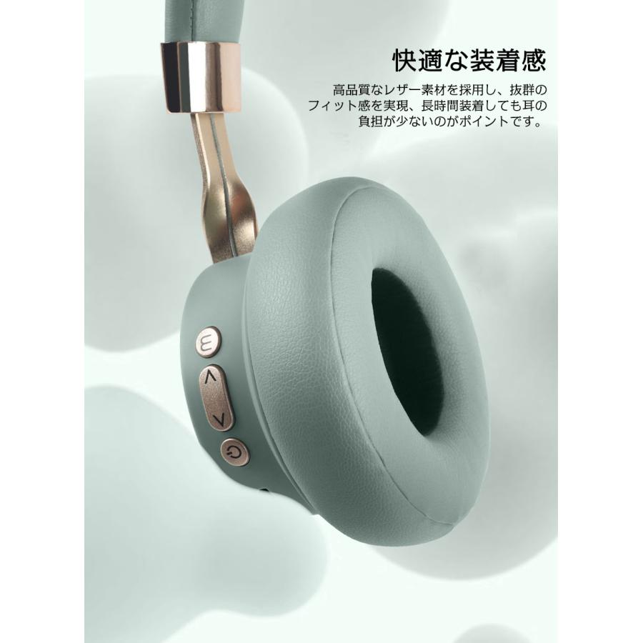 ワイヤレスヘッドホン ノイズキャンセリング マイク付き おしゃれ