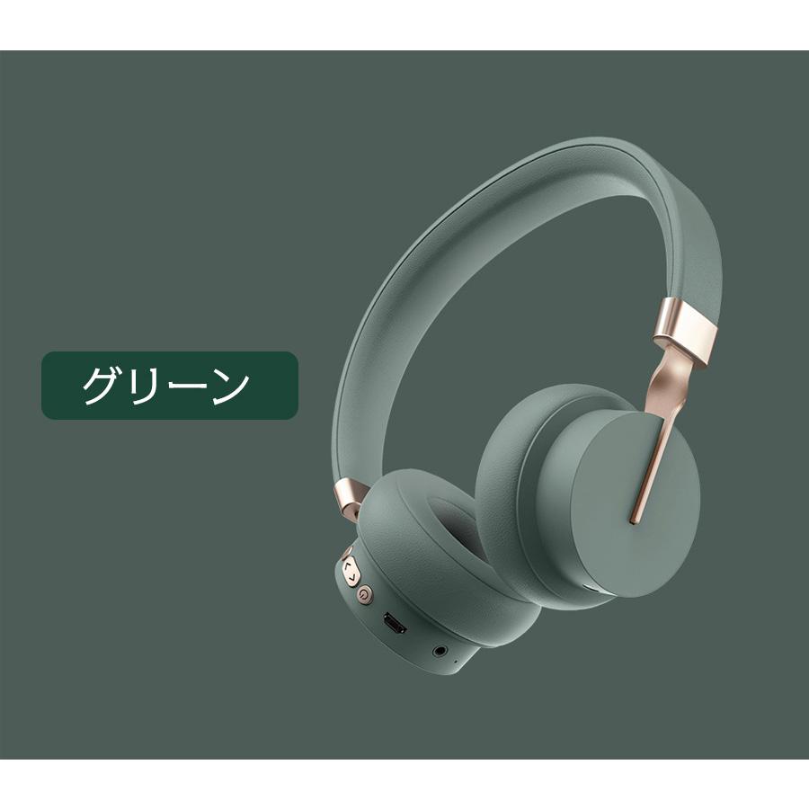 ワイヤレスヘッドホン ノイズキャンセリング マイク付き おしゃれ