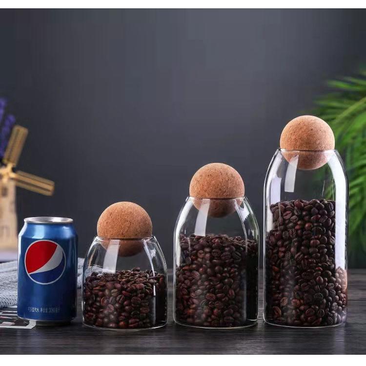 3点セット】コーヒーキャニスター ガラス 耐熱 500ml 800ml 1200ml
