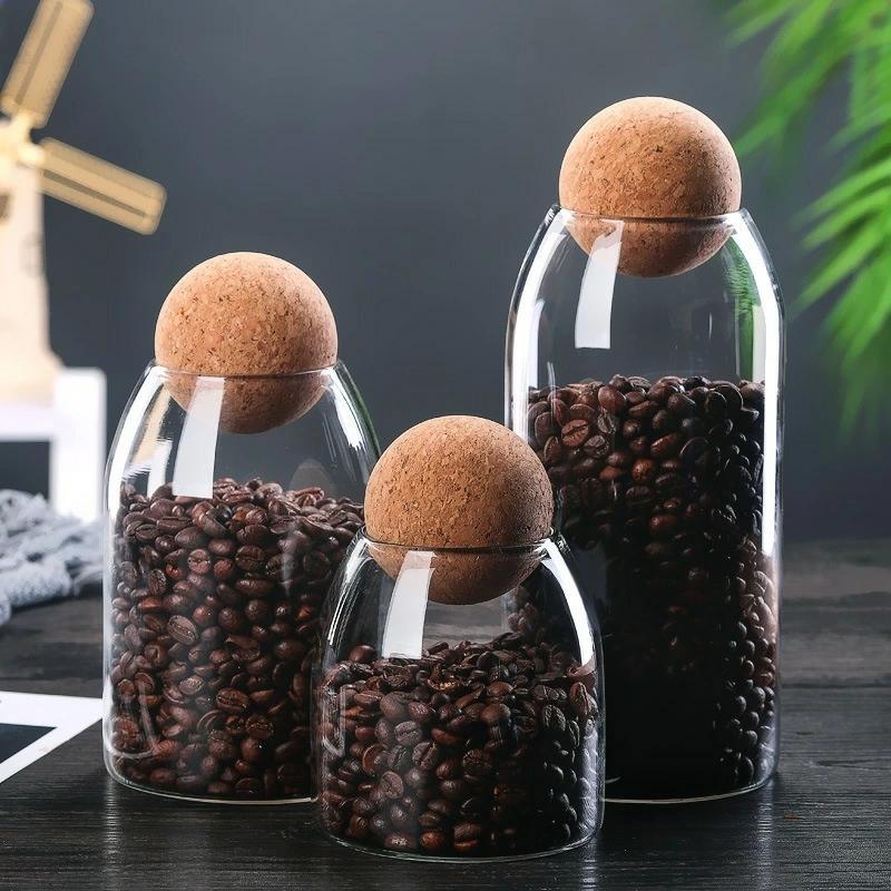 3点セット】コーヒーキャニスター ガラス 耐熱 500ml 800ml 1200ml