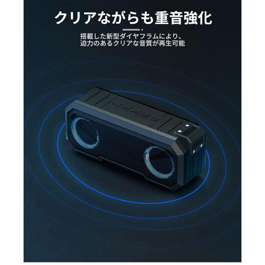 2台当時ペア＆再生」ワイヤレス スピーカー bluetooth 高音質 重低音