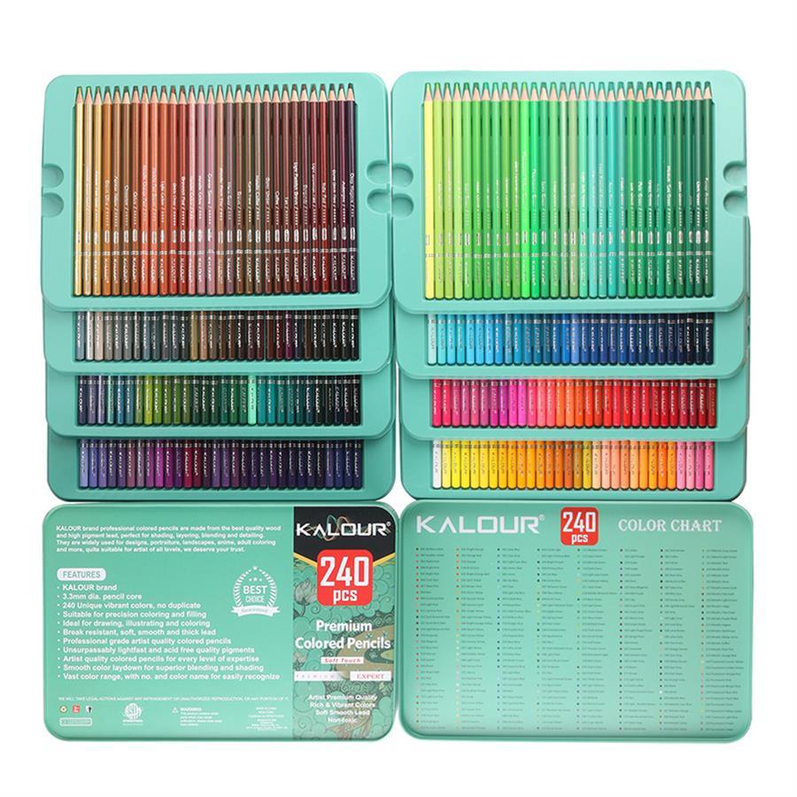 240色セット】色鉛筆 240色セット 油性色鉛筆 プロ専用 ソフト芯色鉛筆