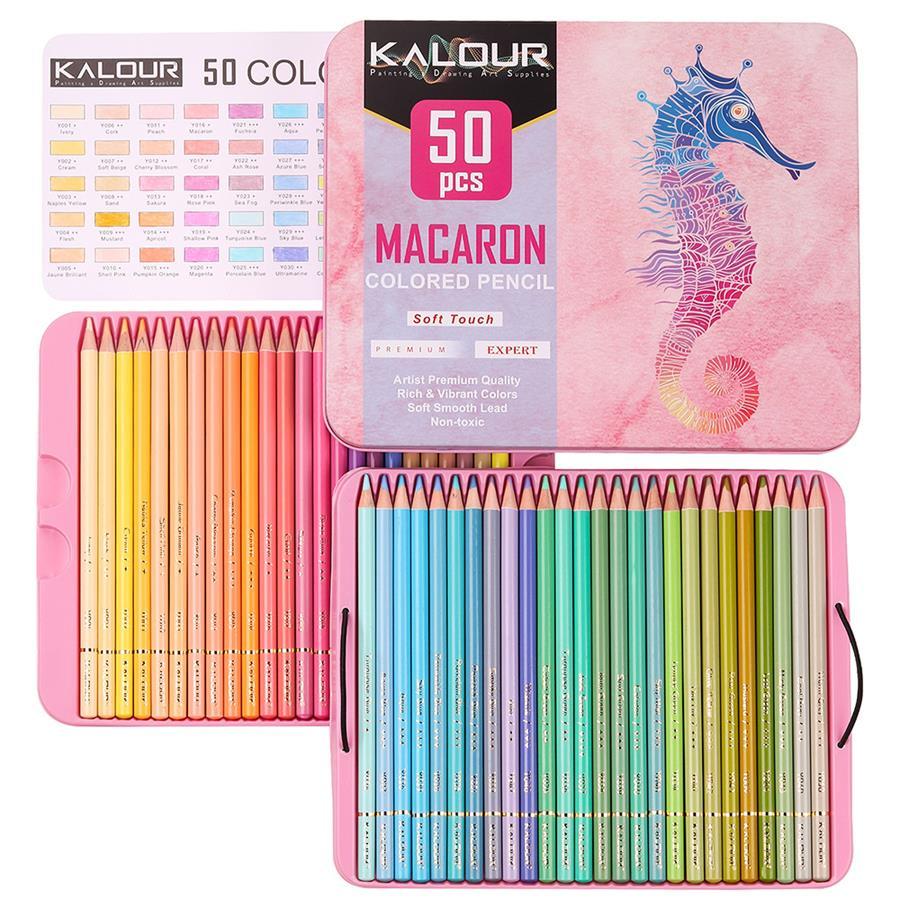 50色セット】色鉛筆 50色セット 油性色鉛筆 プロ専用 ソフト芯