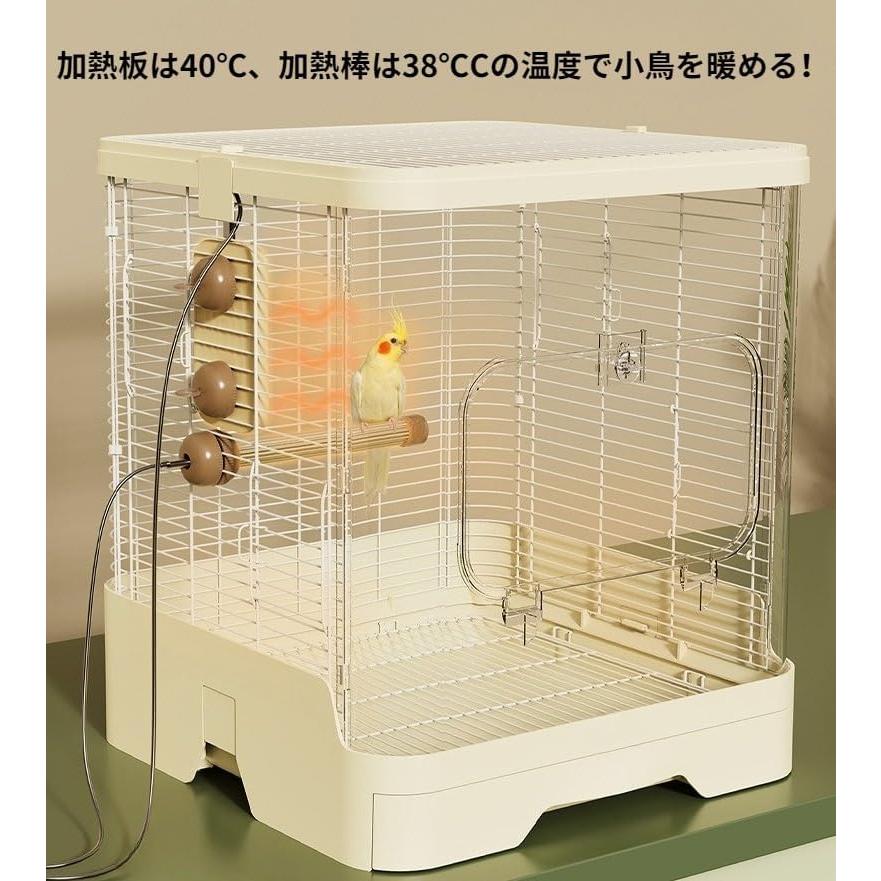 鳥かごヒーター 冬用 スタンド 低温発熱 やけど防止 小動物用ヒーター