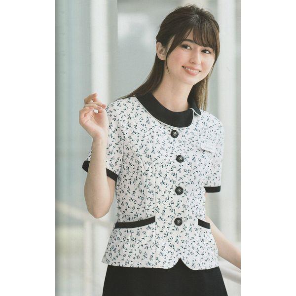 超歓迎 事務服 制服 ブラウス オーバーブラウス半袖ジャケット アンジョア リバティプリント 21新発 Www Yalaphone Com