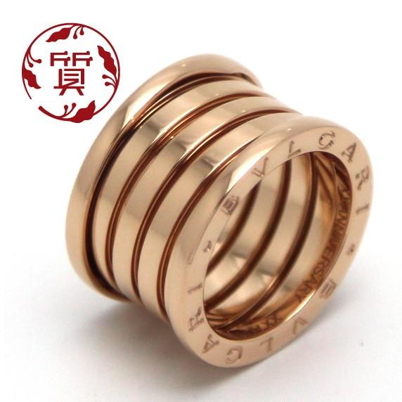 卸し売り購入 楠本質店 元住吉 ブルガリ 送料無料 Bvlgari ビー ゼロワン 指輪 ピンクゴールド K18pg 52サイズ 約12号 5バンド 周年記念 B Zero1リング レディースアクセサリー