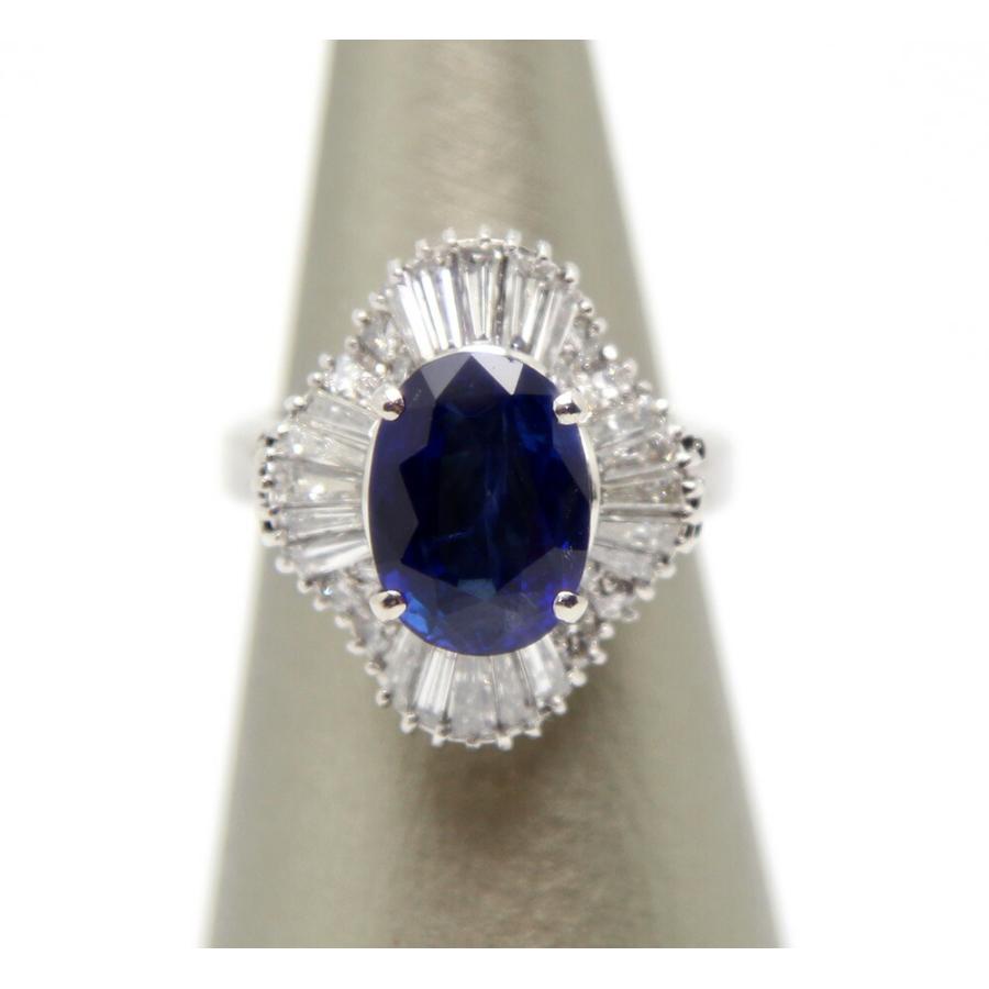 【楠本質店/元住吉】Pt900　サファイア&ダイヤ リング　サファイア4.48ct/ダイヤ2.02ct　12.5号｜kusumoto78｜02