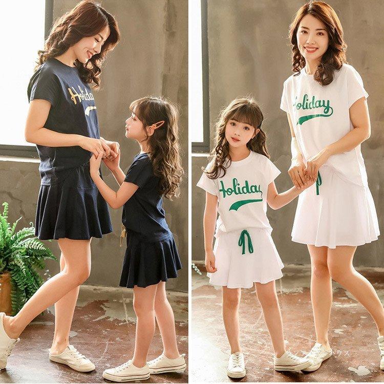 親子 ペアルック リンクコーデ お揃い ワンピース スカート 親子コーデ ペアtシャツ 夏 女の子 娘 レディース 子供服 家族お揃い 誕生日 海 母の日 プレゼント Qkqffabtzl Laoofficialgazette Gov La