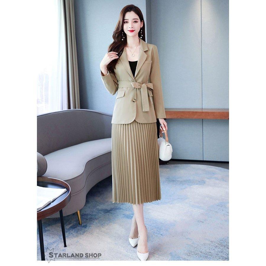 売れ筋商品 レディース 3点セット スカートスーツ スカートスーツ上下