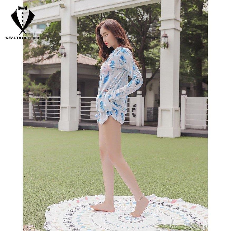 ラッシュガード ショットパンツ レディース 水着 セットアップ セット商品 上下セット 長袖 フード付き Uvカット 紫外線対策 おしゃれ 可愛い Gaaatioixy ラッシュガード Sprintmart Com