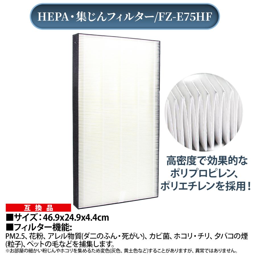 シャープ 空気清浄機 フィルター FZ-E75HF FZ-F70DF FZ-AG01K2 交換 セット 互換 加湿フィルター SHARP KI-NX75 KI-PX70 KI-PX75 KI-RX70 KI-RX75｜kusunokishop｜09