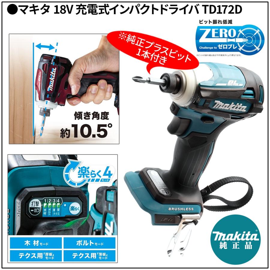 マキタ（makita） 18v インパクト td172 インパクトドライバー