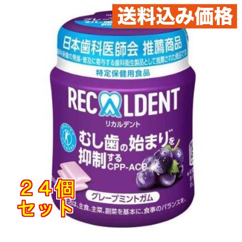 リカルデント グレープミントガム ボトル 140g リカルデント グレープミントガム ボトル×24個 : クスリのアオキsunny