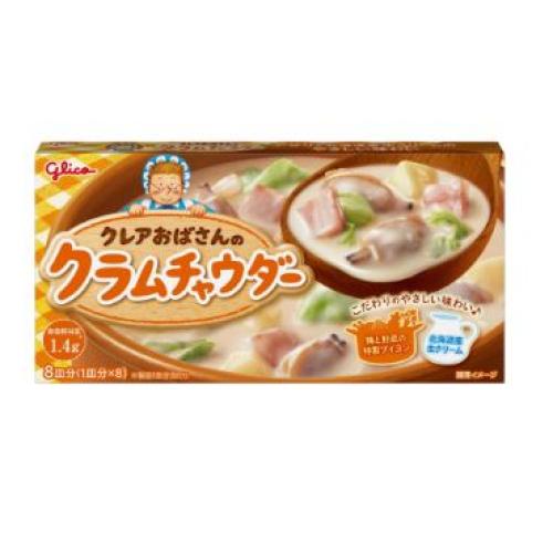 江崎グリコ クレアおばさんのクラムチャウダー 140g×10個 : クスリの