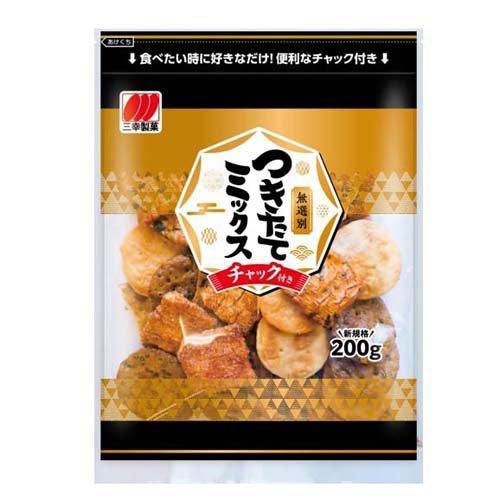 三幸製菓 つきたてミックス 無選別 おかき おせんべい チャック付 200g