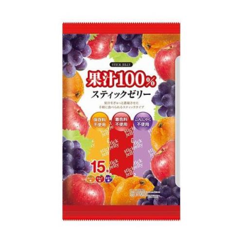 果汁100％ スティックゼリー 15本×12個 : クスリのアオキ ヤフー店