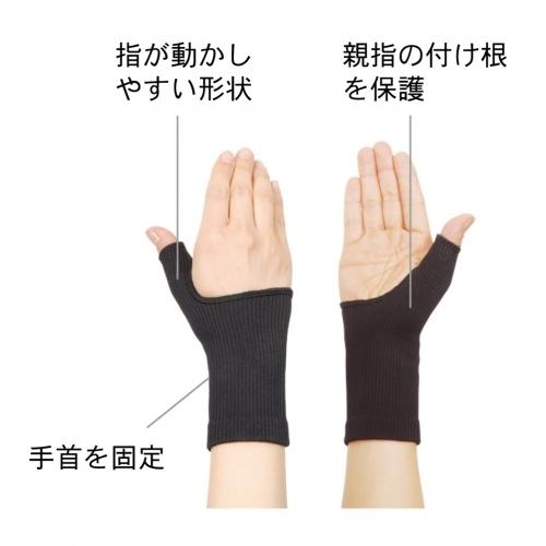 山田式 ブラック 手首らくらくサポーター M : クスリのアオキ ヤフー店
