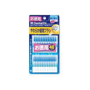 小林製薬　デンタルドクター　やわらか歯間ブラシ　SS-Mサイズ　お徳用　(40本入)
