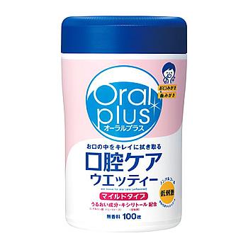 アサヒ オーラルプラス 口腔ケアウエッティー マイルドタイプ (100枚) 介護用品 口腔ケア用品｜kusurinofukutaro