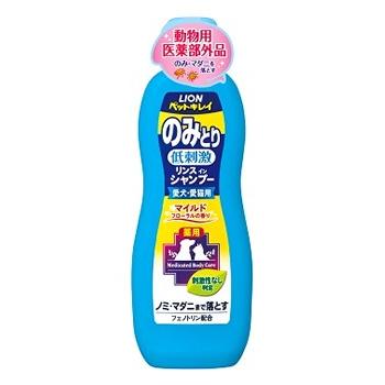 ライオン　ペットキレイ　薬用　のみとりリンスインシャンプー　愛犬・愛猫用　マイルドフローラルの香り　(330mL)　【動物用医薬部外品】｜kusurinofukutaro