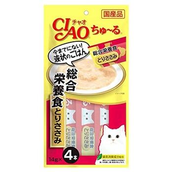 いなばペットフード　CIAO　チャオ　ちゅ〜る　総合栄養食　とりささみ　(14g×4本)　キャットフード｜kusurinofukutaro