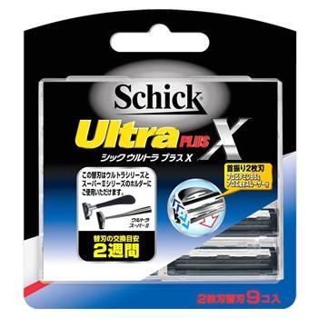 schick（シック） ウルトラプラスX 替刃 (9個) カミソリ 髭剃り 2枚刃