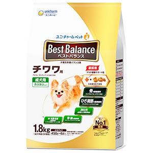 ユニチャーム ベストバランス カリカリ仕立て チワワ用 成犬用 (1.8kg) ドッグフード｜kusurinofukutaro