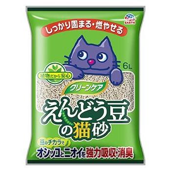 アースペット クリーンケア えんどう豆の猫砂 (6L) 猫用トイレ用品 猫砂｜kusurinofukutaro