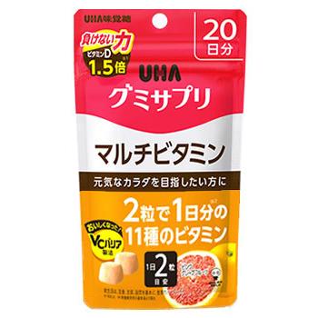 UHA味覚糖 グミサプリ マルチビタミン 20日分 (40粒) 栄養機能食品　※軽減税率対象商品｜kusurinofukutaro