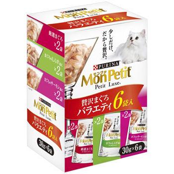 ネスレ ピュリナ モンプチ プチリュクス 贅沢まぐろ バラエティ (30g×6袋) ウェット キャットフード｜kusurinofukutaro