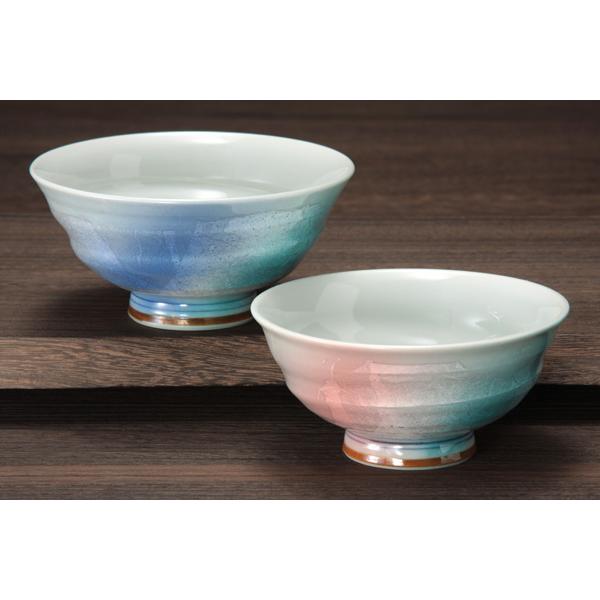 九谷焼 夫婦茶碗 極上銀彩 組飯碗 夫婦茶碗 組飯碗 和食器 飯碗 茶碗